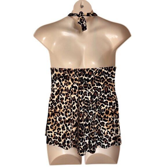 Magic suit Tankini Animal Print Size 10 Halter Swim top NWT Magicsuit Underwire - Picture 2 of 10